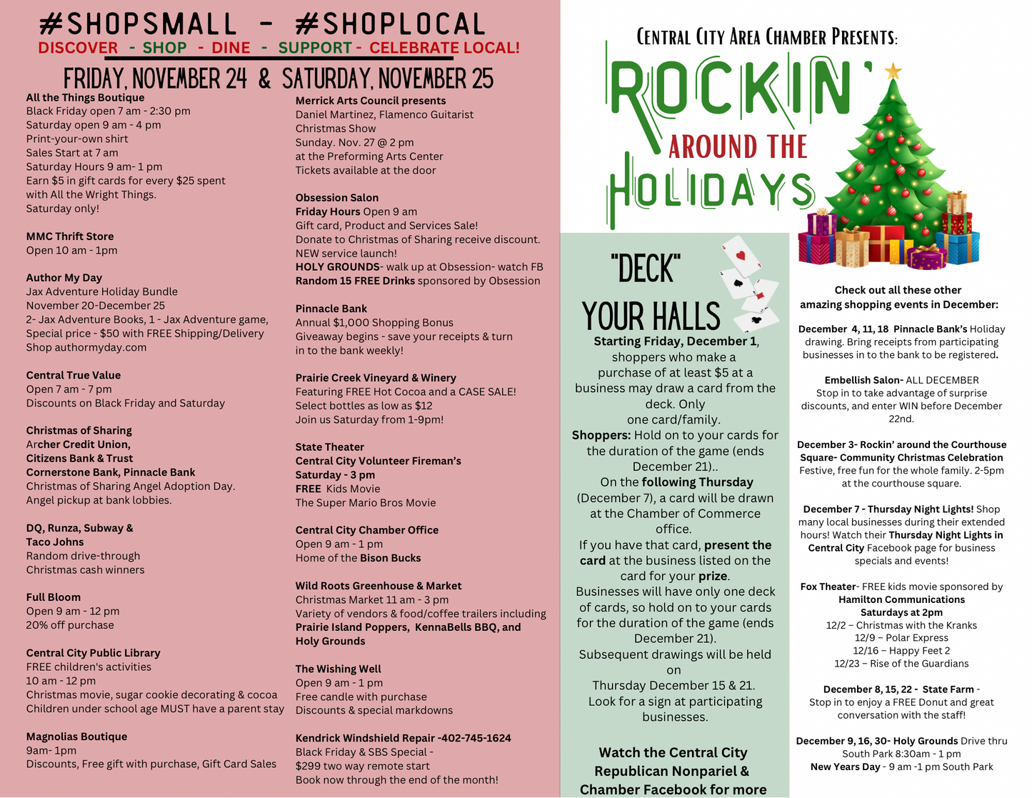Hometown Holiday Events - November 24th - December 24th